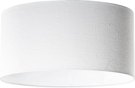 QAZQA extra schuin linnen - Moderne Lampenkap - L 50 cm - Wit -