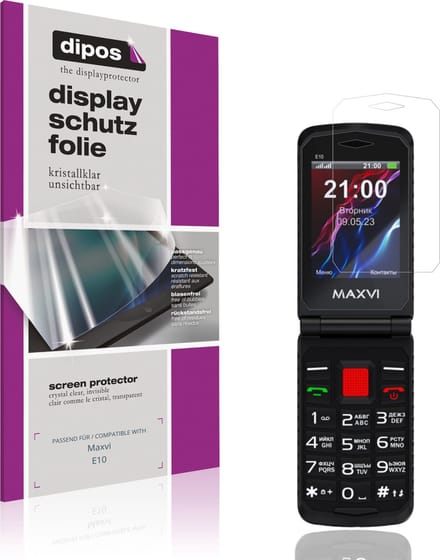 dipos – 4x Beschermfolie geschikt voor Maxvi E10 | Krasbestendige & heldere Screenprotector Ultra-Thin