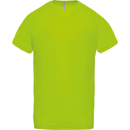PROACT® Heren-sport-t-shirt V-hals PA476 - Lime - M