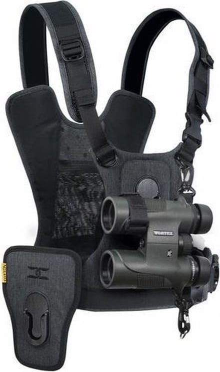 Cotton Carrier Camera Harness voor 1 camera + 1 verrekijker
