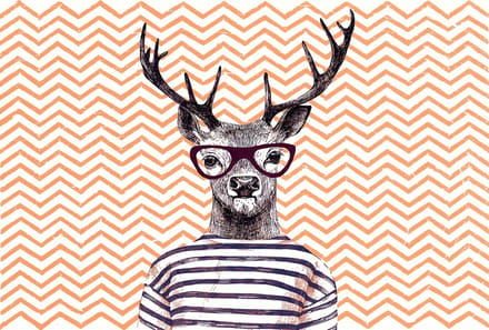 Fotobehang ModernDeer2 DD118175 A.S. Création Atelier 47 | Fotobehang