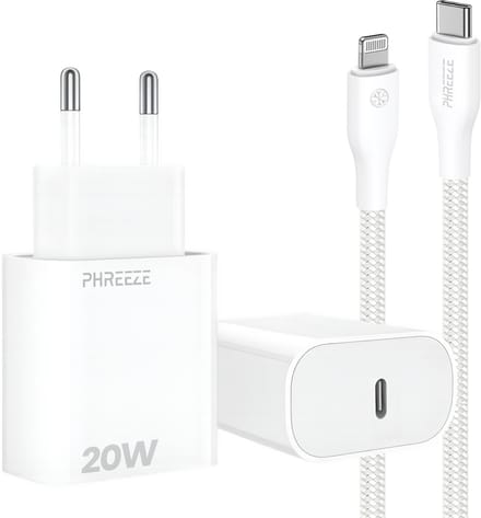 Usb C snellader geschikt voor iPhone 14 13 12 11 X 8 7 SE - 1 meter - 20w Power Delivery adapter met kabel