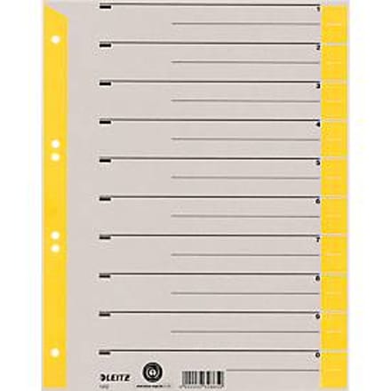 LEITZ® scheidingsbladen A4 1652, gebruik naar eigen inzicht, 100 stuks, geel