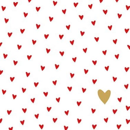 Cocktail servetten Little hearts - PPD- 25x25 cm