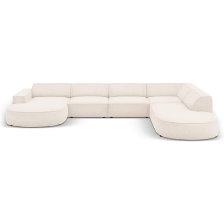7-zitshoekbank Jodie rechts chenille afgerond | Micadoni Home