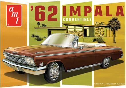 AMT Modelbouwpakket Militaire voertuigen - 1355 1962 Chevy Impala Convertible Car Plastic - 1:25 - Modelbouw