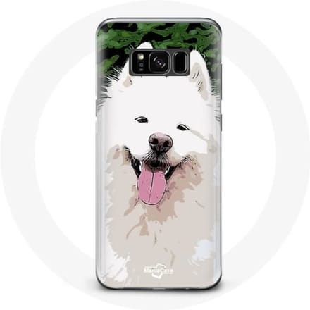 Coque - Samsung - Galaxy S8 - Rigide - Blanc - Samoyède blanc