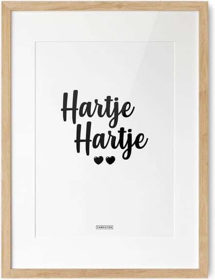 Fabrikten Tekstposter Hartje Hartje - A3