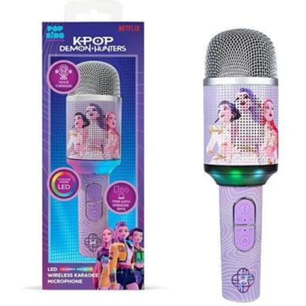 KPop Demon Hunters - Huntr/x - Finale - draadloze karaoke microfoon voor kinderen - LED lichteffect - speaker - stemvervorming