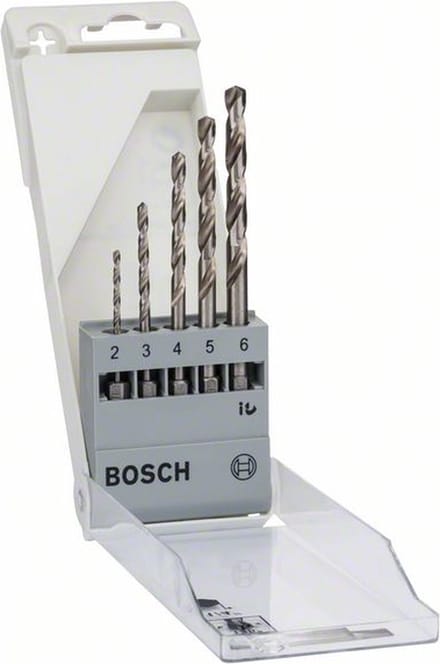 Bosch Accessories 2608595517 HSS Metaal-spiraalboorset 5-delig 2 mm, 3 mm, 4 mm, 5 mm, 6 mm Geslepen DIN 338 1/4 (6.3 mm) 1 set(s)