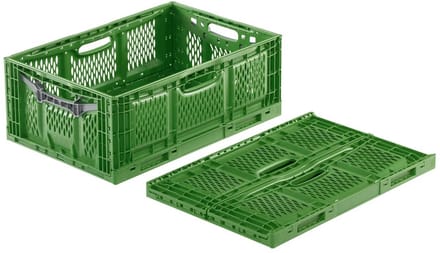 Opvouwbare doos 40x30x18cm opengewerkt groen