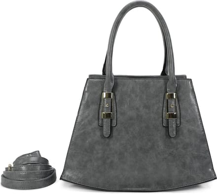 Handtas Ines Delaure gris sauge