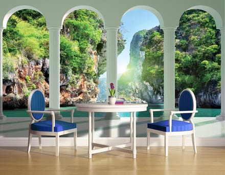 Tropical Paradise Arches Photo Wallcovering