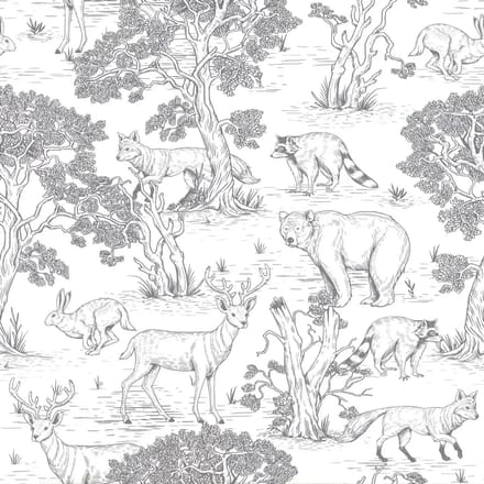 Baby behang Dekornik Animals White