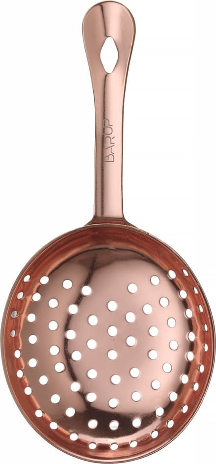 BarUp Julep strainer – koper – roestvast staal – 160x75 mm – gepolijste afwerking