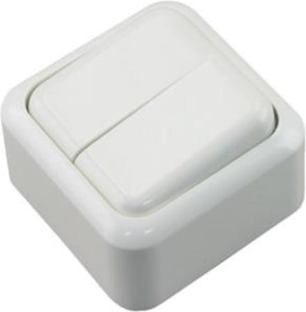 TQ4U dubbele serieschakelaar | opbouw | belastbaar tot 2300 watt | wit