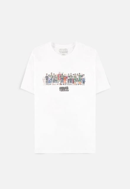 Naruto Shippuden Heren Tshirt -S- Characters Wit