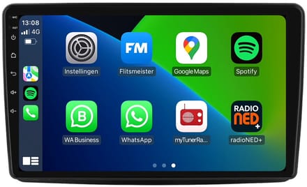 Autoradio geschikt voor Fiat Panda | 2003 t/m 2012 | Android 13 | Carplay & Android Auto