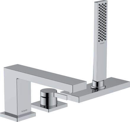 Hansgrohe Tecturis E 3-gats badrandkraan - eengreeps - met sbox - hoogglans chroom
