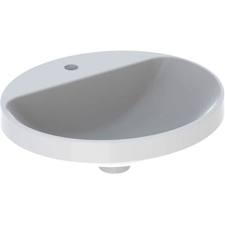 Geberit VariForm built-in washbasin 50 x 45 cm, oval, with tap hole bench 500.715.01.2