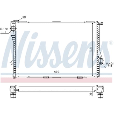 Radiator, motorkoeling NISSENS 60648