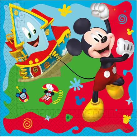 Wefiesta - Servetten - Mickey Rock The House - 33 x 33 cm - 20 stuks