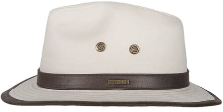 Hatland - UV Fedora hoed voor heren - Wadson - Gebroken wit - maat L (59CM)