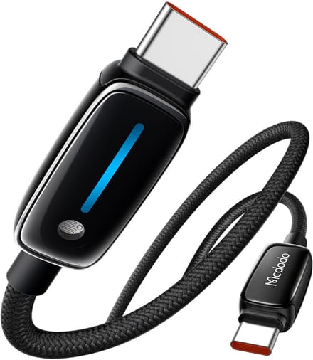 Luxe USB C naar USB C Kabel - 100W Snellader - Geschikt voor MacBook, iPhone 15/16/17 & iPad - Zwart