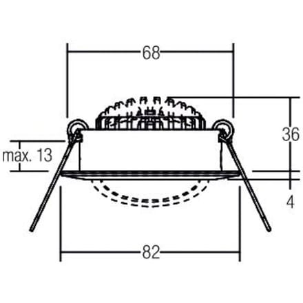 BRUMBERG BB03 LED inbouwspot aan/uit aansluitdoos structuur wit