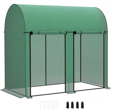 Outsunny-kas-PE-200x100x178cm-groen