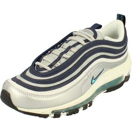 Nike Air Max 97 Damesschoenen, 38.5, Metallic Silver/Midnight Navy/Zwart/Chlorine Blue