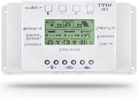Solar Laadregelaar - MPPT Controller - Energie Beheer - Automatische Spanning Detectie - 40A 12V/24V - Zwart