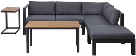 MESSINA - Loungeset voor 5 - Donkergrijs - Aluminium