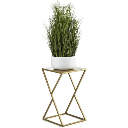 LoftPlant Modern - Plantenstandaard - Modern loftdesign - Staalconstructie - Goudkleurig - 40 cm