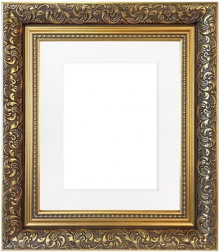 Gouden fotolijst 10 x 8 inch met witte houder