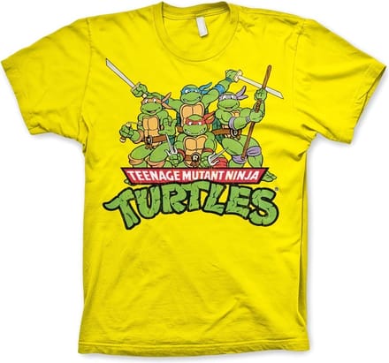 Teenage Mutant Ninja Turtles Turtles Distressed Group T-shirt geel
