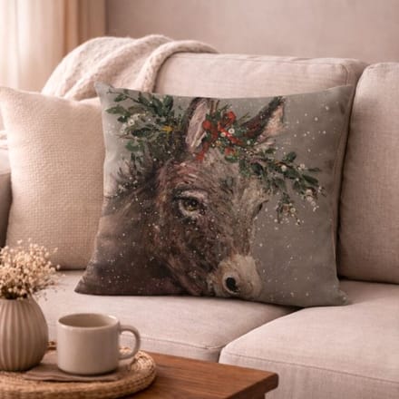 Canvas Gentle Donkeys Collection Kussenhoes - Ezel - Ezels - 45x45 cm