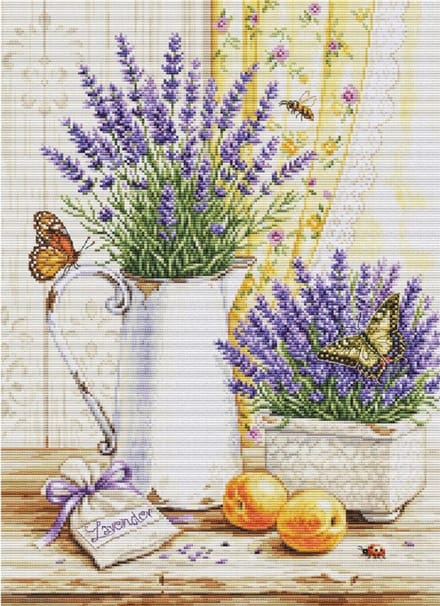 Borduurpakket Luca-S - Lavender Scent - De Geur van Lavendel - B7063