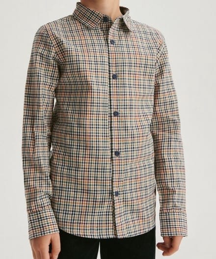 Starry Indigo - Jongens / Kinderen Overhemd / Shirt | Lange mouw | Maat 134