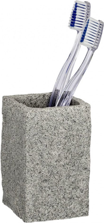 Wenko Tandenborstelbeker Graniet 6.5 cmx10.6 cm Grijs