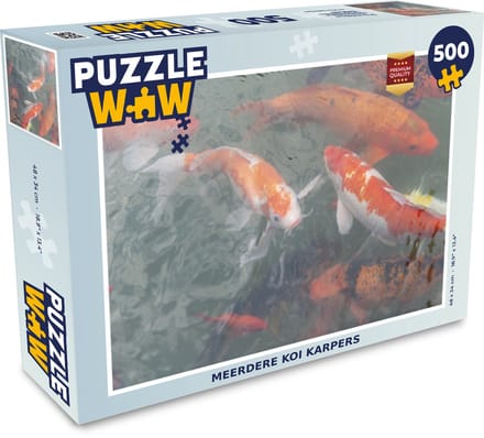 Puzzel Meerdere koi karpers - Legpuzzel - Puzzel 500 stukjes