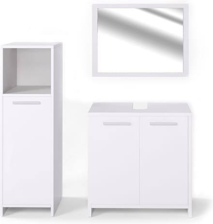 Vicco Badkamermeubel set Kiko, Wit, 3-delig