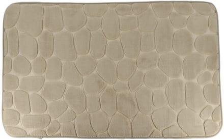 Tendance Badmat mat Pebble - microfiber - Memory Foam - taupe - 50 x 80 cm - antislip - badkamer