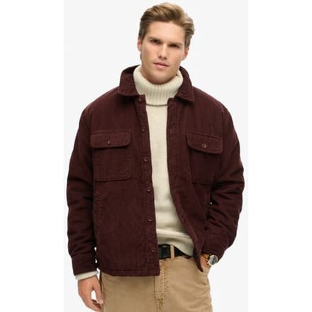 Superdry Surplus Corduroy Overshirt Bruin Grootte: L