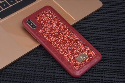 UNIQ Accessory iPhone Xs Max Hard Case Backcover glitter - Rood