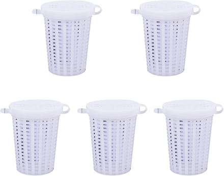 Vis Aas Kooi - Feeder Mand Houder - Vissen Aas Voeren - Grote Capaciteit - 5 Stuks - Wit
