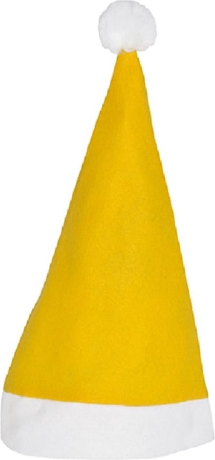 Eizook 2 stuks Kerstmuts geel wit - one size fits all