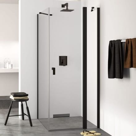 Hüppe Design pure 4-corner swing door with fixed segment 90 x 200 cm 8P0708123321