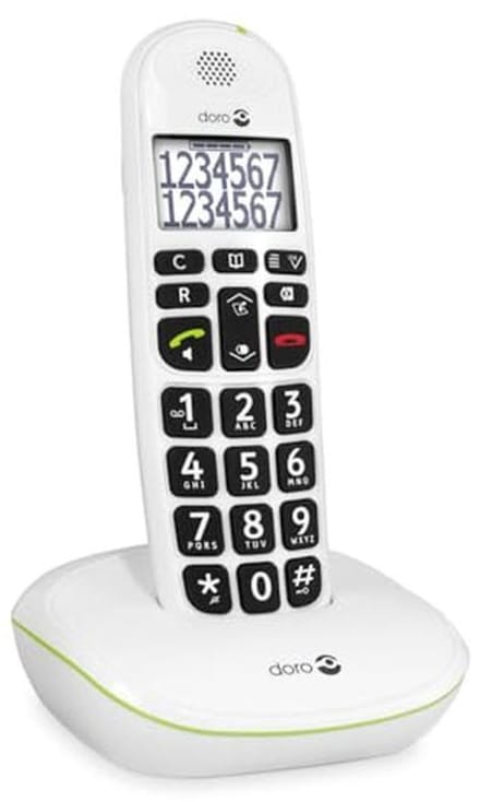 Draadloze Telefoon met Eenvoudige Bediening en DECT Technologie - Wit