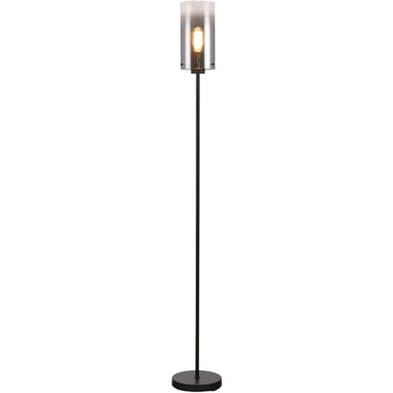 Ventotto Vloerlamp 1 lichts zwart / smoke glas - Modern - Freelight - 2 jaar garantie